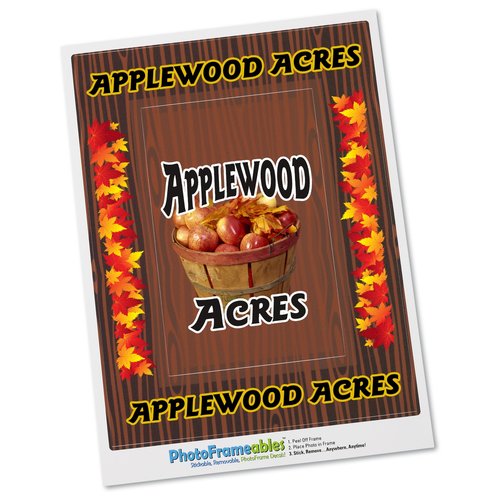 Removable Picture Frame Decal - 4 x 6 - Woodgrain Main Image