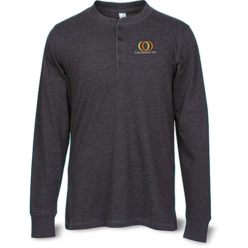 Bella+Canvas Long Sleeve Henley Main Image