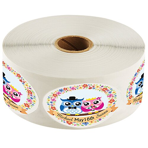 Full Color Sticker by the Roll - Oval - 1-1/2" x 2-1/2" Main Image