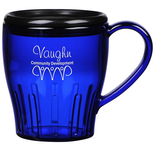 Fluted Mug w/Lid - 14 oz. - Translucent Main Image