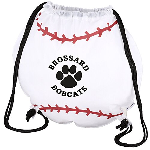Game Time! Baseball Drawstring Backpack - 24 hr Main Image