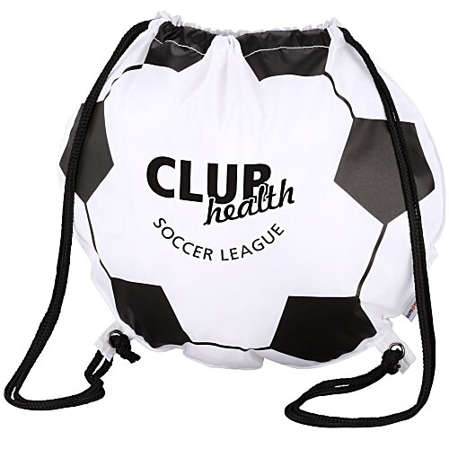 Game Time! Soccer Ball Drawstring Backpack - 24 hr Main Image