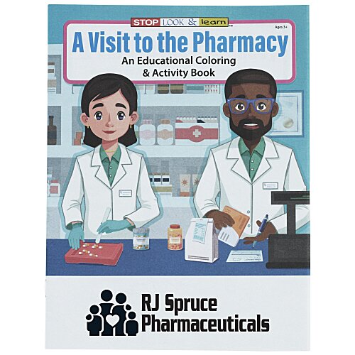 A Visit to the Pharmacy Coloring Book Main Image
