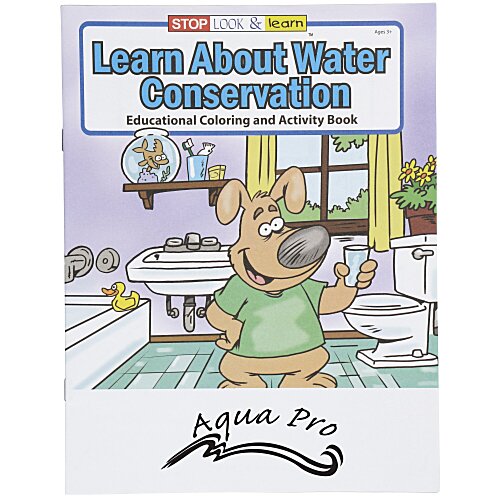 Learn About Water Conservation Coloring Book Main Image
