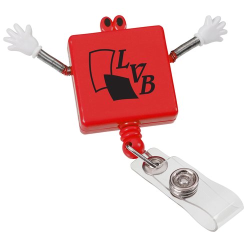 Googly Eye Retractable Badge - Square - Closeout Main Image