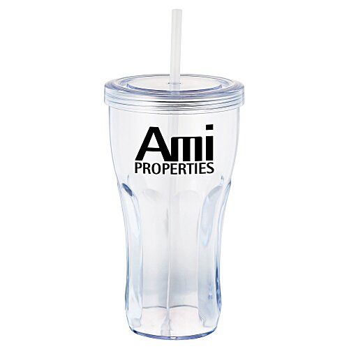 Fountain Soda Tumbler with Straw - 24 oz. Main Image