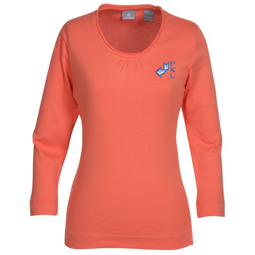 Jockey 3/4 Sleeve Pima Scoop Neck Tee Main Image