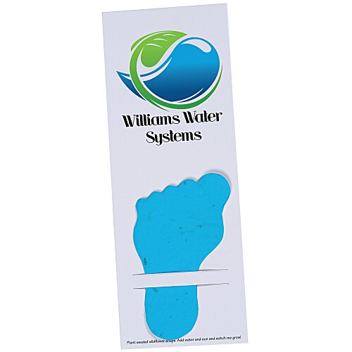 Plant-A-Shape Flower Seed Bookmark - Footprint Main Image