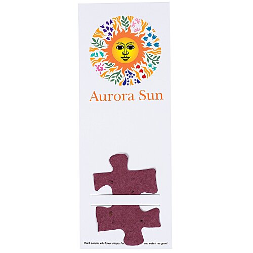 Plant-A-Shape Flower Seed Bookmark - Puzzle Piece Main Image