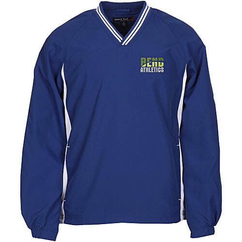 Tipped V-Neck Raglan Sport Windshirt Main Image