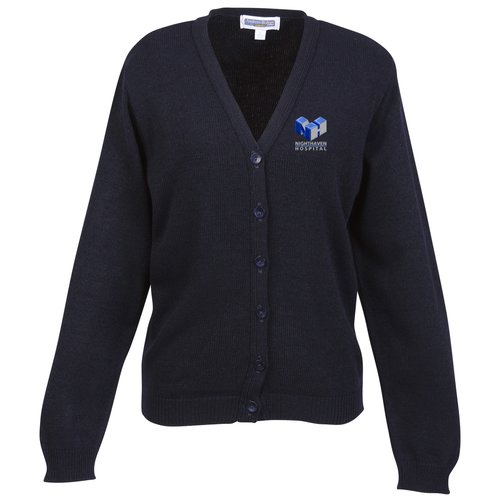 Acrylic V-Neck Cardigan - Ladies' - 24 hr Main Image