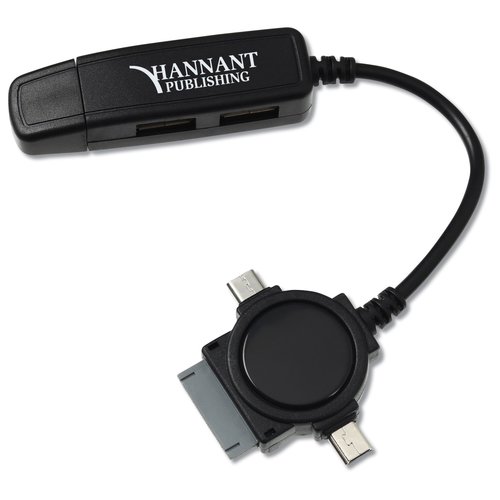 Double Hub Tri-Plug USB Cable Main Image