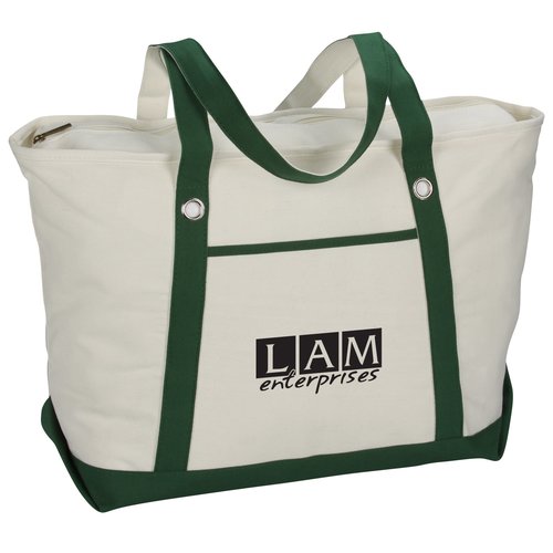 Canvas 12-oz Sailing Zip Top Tote - 14 inches x 23 inches Main Image