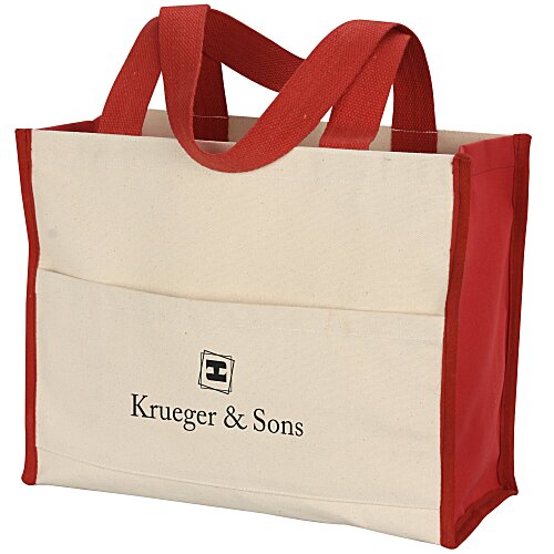 Cotton Gusset 14-oz Accent Box Tote Main Image