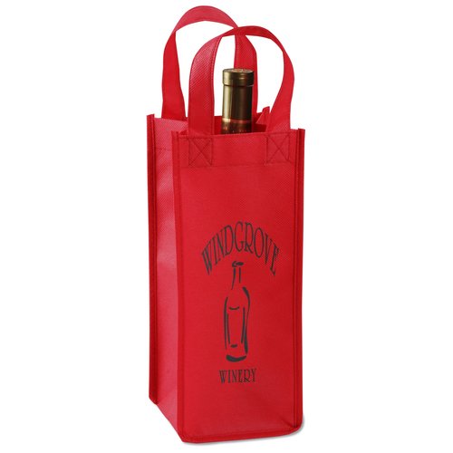 Single Bottle Wine Tote - Closeout Main Image