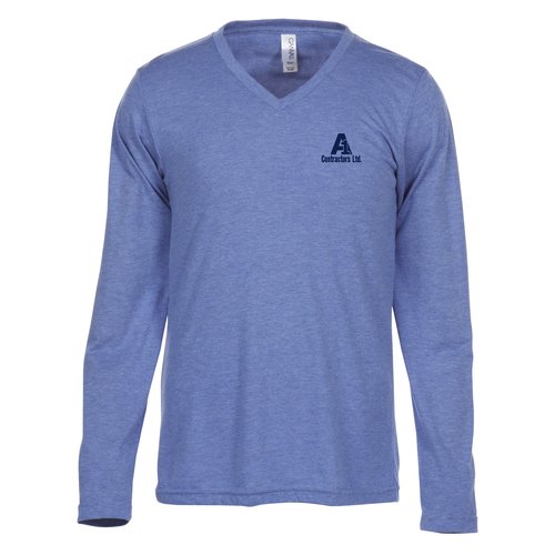 Canvas Tri-Blend V-Neck LS T-Shirt - Men's Main Image