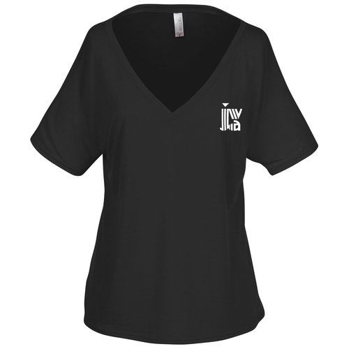 Bella+Canvas Flowy V-Neck Drop Sleeve Shirt - Screen Main Image