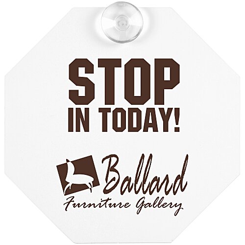 Window Sign - Stop Sign - Paper - White Main Image