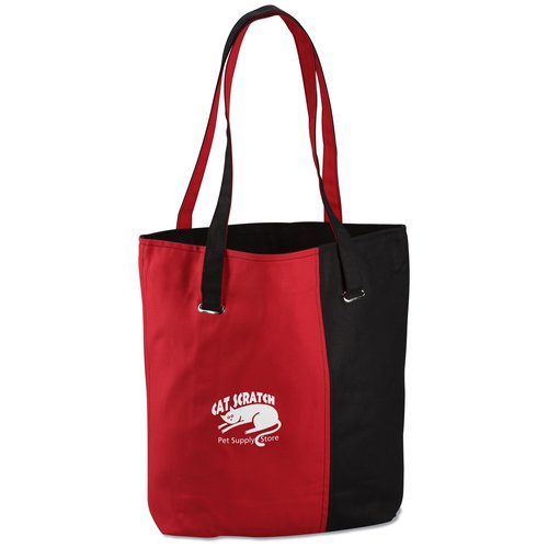 Mod Two-Tone Cotton Tote - Closeout Main Image