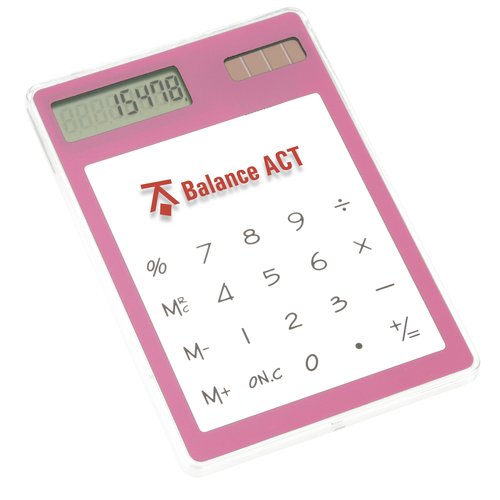 Sleek-n-Slim Clear Calculator - Closeout Main Image