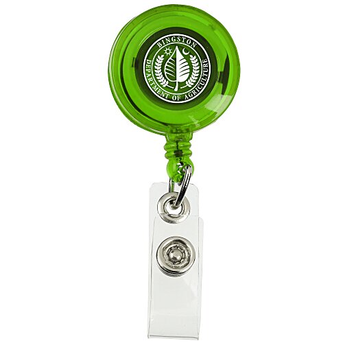Economy Retractable Badge Holder - Translucent - 24 hr Main Image