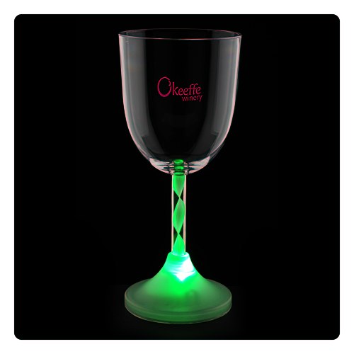 Wine Glass with Light-Up Spiral Stem - 10 oz. Main Image