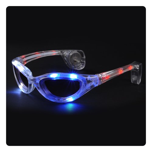 Blinking Sunglasses - Red, White & Blue Main Image
