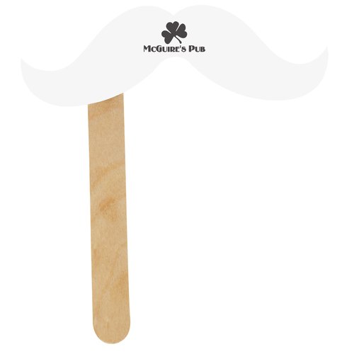 Mustache on a Stick - White Main Image