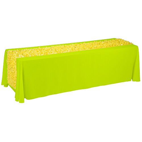 Serged 8' Closed-Back Table Throw with Floral Runner - Blank Main Image