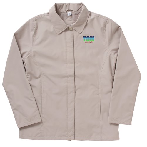 Soho Button Front Microfiber Jacket - Ladies' - Closeout Main Image