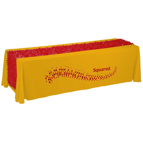 8' Closed-Back Table Throw w/Floral Runner - Heat Transfer Main Image