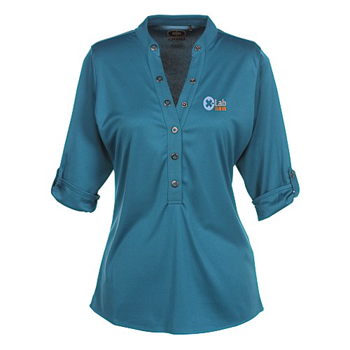 OGIO Poly Interlock Stay-Cool Henley - Ladies' Main Image