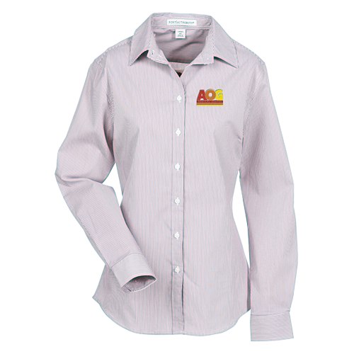 Fine Stripe Stretch Poplin Shirt - Ladies' Main Image