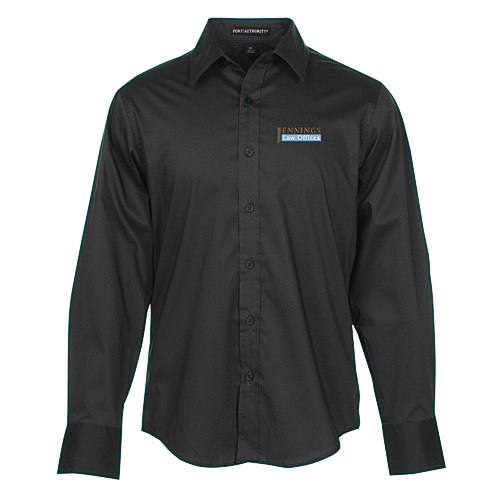 Wrinkle Resistant Stretch Poplin Shirt - Men's Main Image