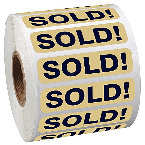 Sticker by the Roll - Rectangle - 1/2" x 2" Main Image
