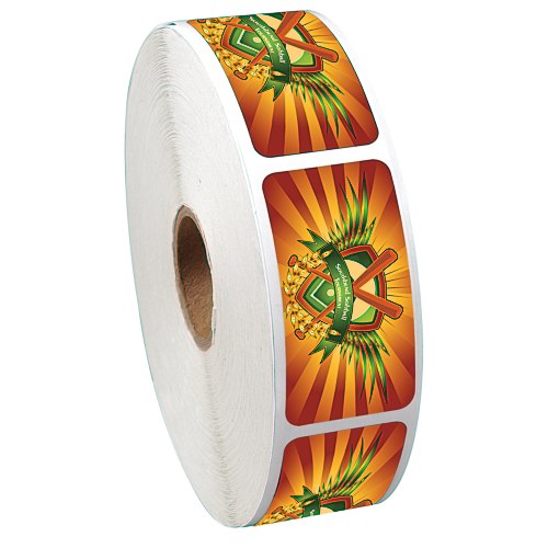 Full Color Sticker by the Roll - Rectangle - 1" x 2" Main Image