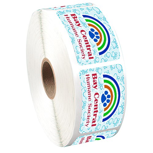 Full Color Sticker by the Roll - Rectangle - 1-1/4" x 2" Main Image