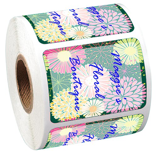 Full Color Sticker by the Roll - Rectangle - 1-1/2" x 2" Main Image