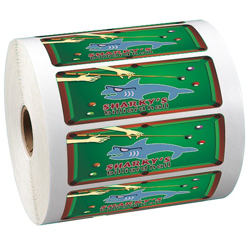 Full Color Sticker by the Roll - Rectangle - 1-1/4" x 3-5/8" Main Image