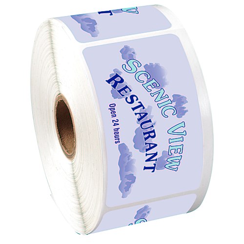 Full Color Sticker by the Roll - Rectangle - 1-3/4" x 3" Main Image