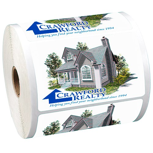Full Color Sticker by the Roll - Rectangle - 2-1/2" x 4" Main Image