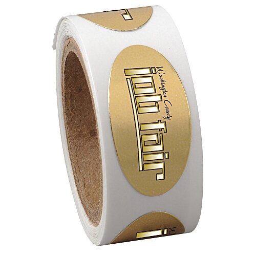 Full Color Sticker by the Roll - Oval - 1/2" x 1" Main Image