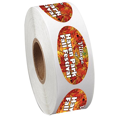 Full Color Sticker by the Roll - Oval - 3/4" x 1-1/2" Main Image