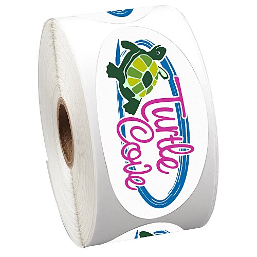 Full Color Sticker by the Roll - Oval - 1-3/4" x 3-5/8" Main Image