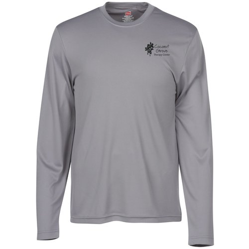 Hanes 4-oz Cool Dri Long Sleeve T-Shirt - Screen Main Image