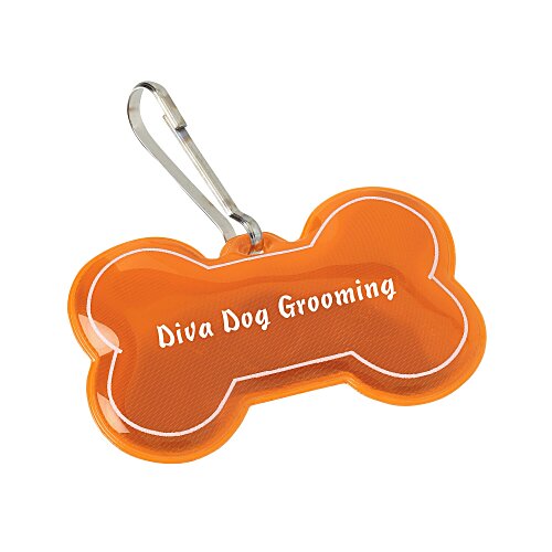 Reflective Pet Collar Tag - Dog Bone Main Image