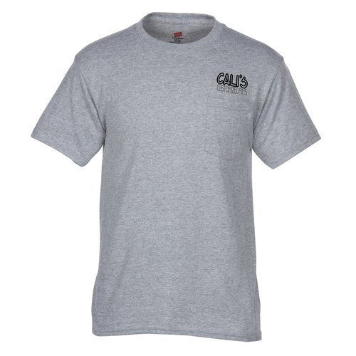 Hanes 50/50 ComfortBlend Pocket Tshirt - Colors Main Image