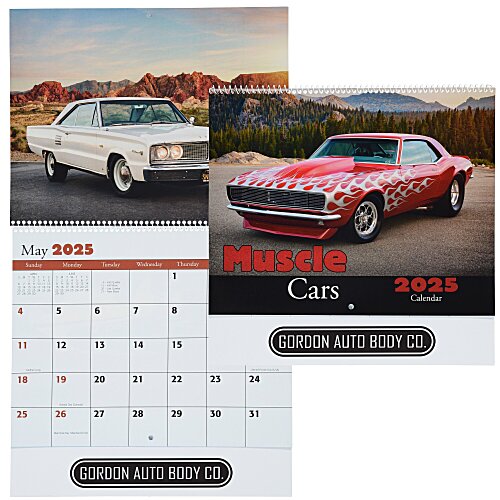 Muscle Cars Calendar - Spiral - 24 hr Main Image
