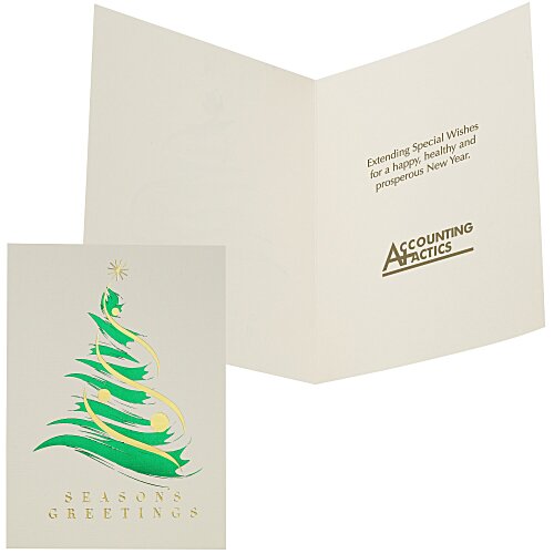 Brushstroke Tree Greeting Card Main Image