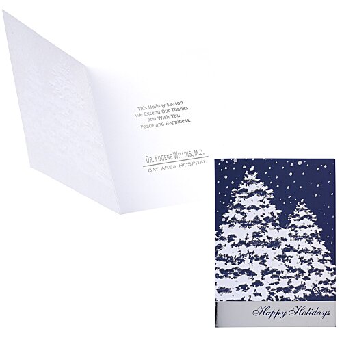 Snow Covered Trees Greeting Card Main Image